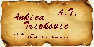 Ankica Tripković vizit kartica